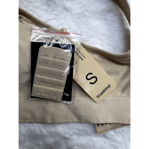 New Truekind Daily Comfort Wirefree‎ Shaper Bra Nude Shapewear Extender Small - Picture 11 of 14
